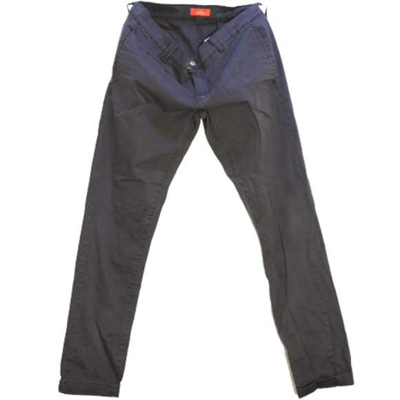 Zara Man Basic Men's Slim Fit Welt Pocket Chino Pants Gray Size 34 - Picture 1 of 6
